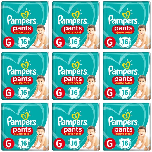 Image_Kit 9 Fraldas Confortsec Pants ”G” Pampers Simples c/16 Unidades cada