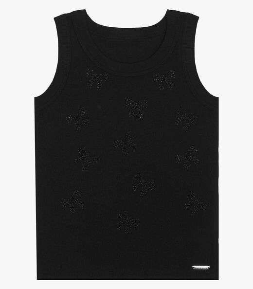 Regata Básica Infantil Feminina Trick Nick Preto