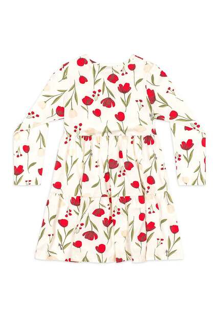 Vestido Floral Manga Longa Cotton Quimby