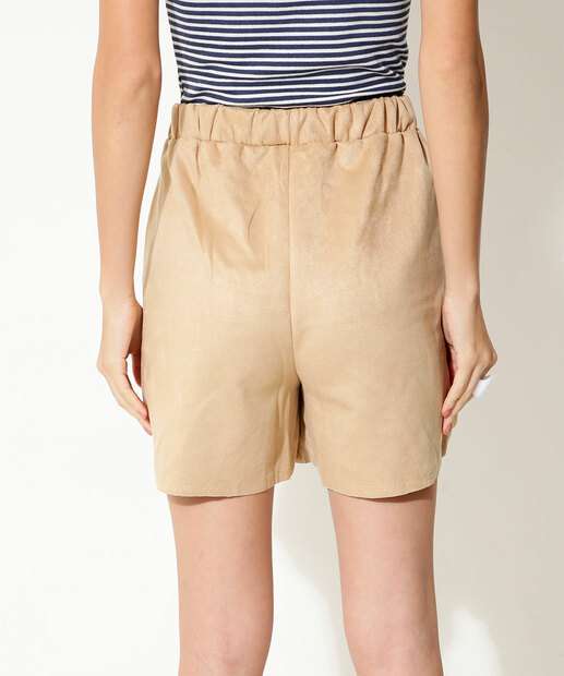 Short Suede Feminino Bolsos Marisa