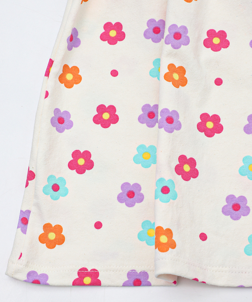 Vestido Infantil Floral Colorido Marisa Tam 1 a 3