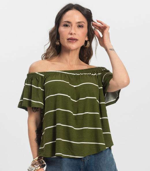Blusa Feminina Ciganinha Infinita Cor Verde