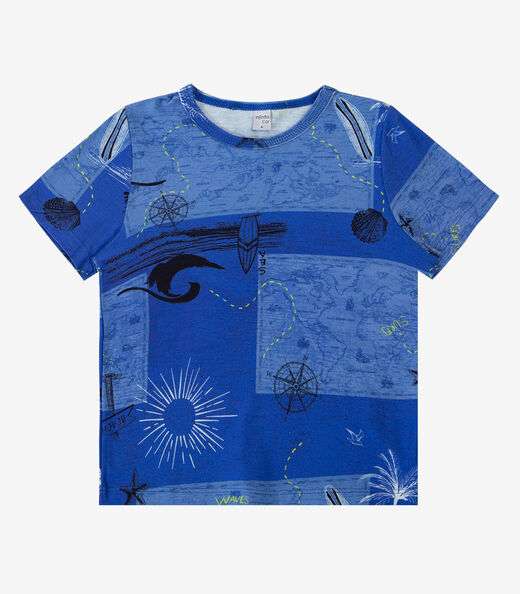 Camiseta Infantil Masculina Infinita Cor Azul