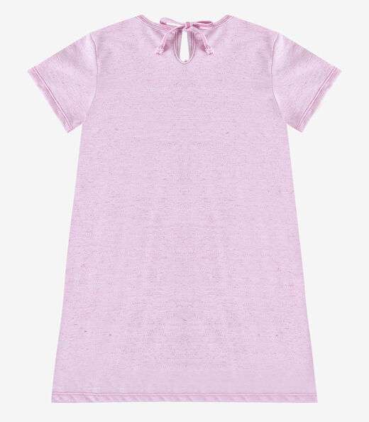 Vestido Infantil em Moletinho Maquenetado Select Rosa