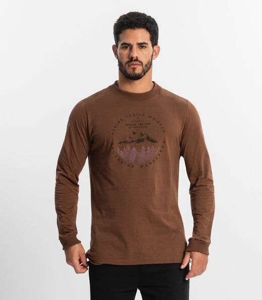 Image_Camiseta Masculina Manga Longa Diametro Marrom