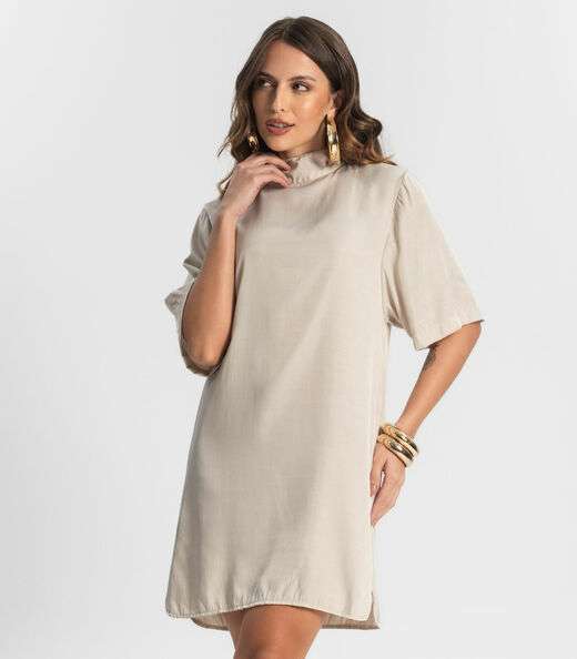 Vestido Curto Feminino Endless Bege