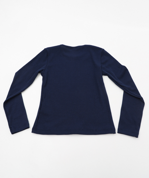 Blusa Infantil Canelada Marisa Tam 4 a 10 Azul