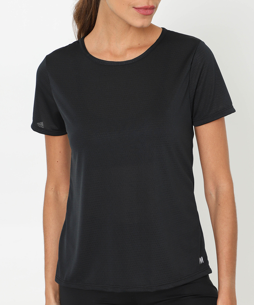 Blusa Feminina Fitness Básica Dry Fit Marisa Preto