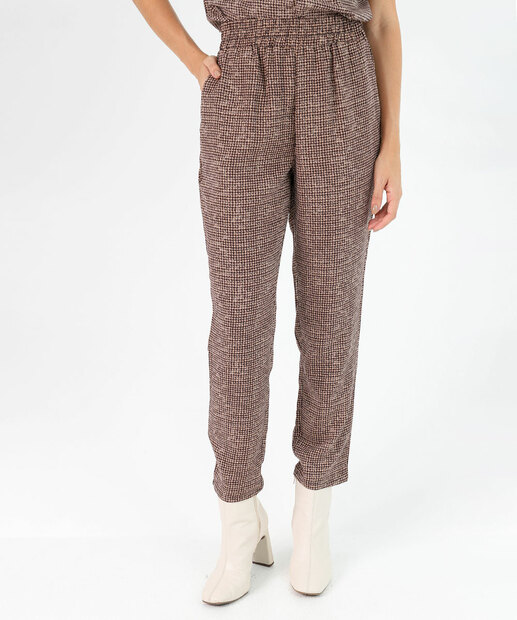 Calça Feminina Clochard Pied Poule Marisa Cinza