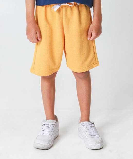 Bermuda Infantil Moletinho Marisa Tam 4 a 10 Amarelo