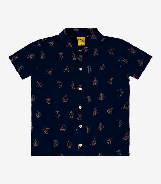 Camisa Infantil Masculina Rovi Kids Azul