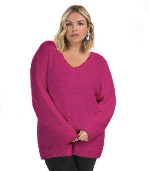 Suéter Feminino Tricot Secret Glam Rosa