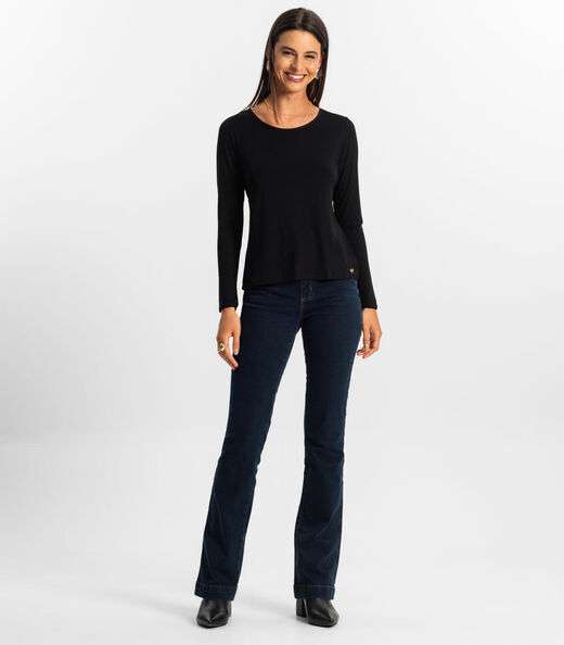 Blusa Feminina Manga Longa Rovitex Preto