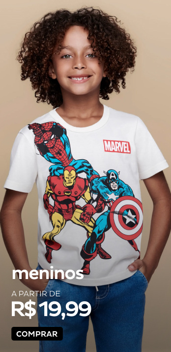 Meninos a partir de R$19,99 Meninos a partir de R$19,99