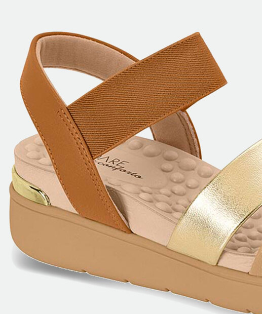 Sandália Feminina Rasteira Tiras Modare 