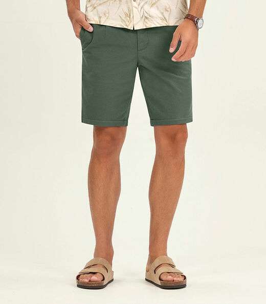 Bermuda Masculina em Linho Diametro Verde