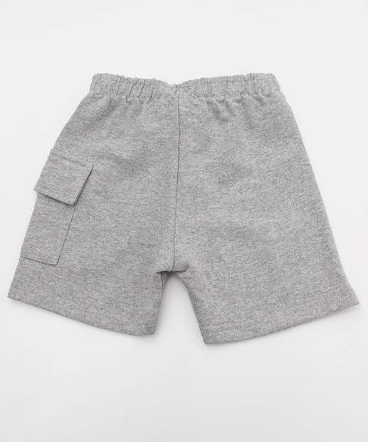 Bermuda Infantil Moletinho Cargo Marisa Tam 1 a 3 Cinza