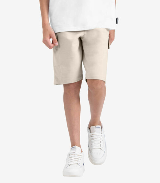 Bermuda Juvenil Masculino em Moletom Sarjado Minty Bege