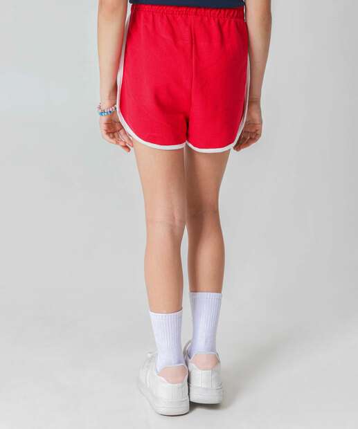 Short Juvenil Moletinho Marisa Tam 10 a 16 Vermelho