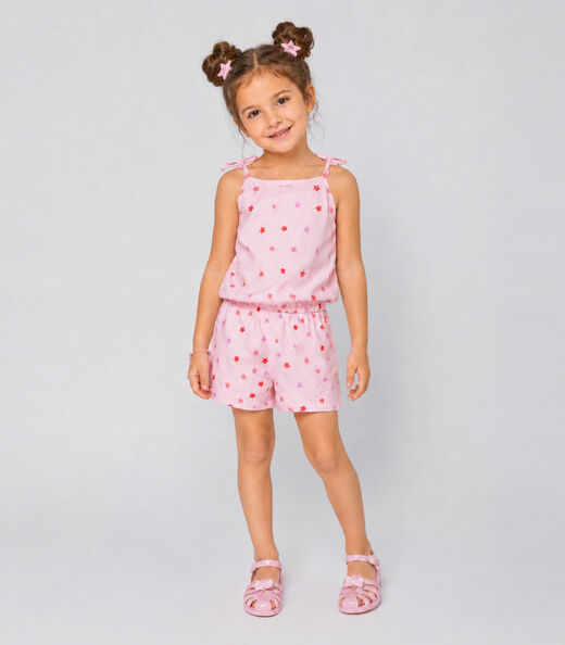 Conjunto Infantil Blusa de Alça e Short Select Rosa