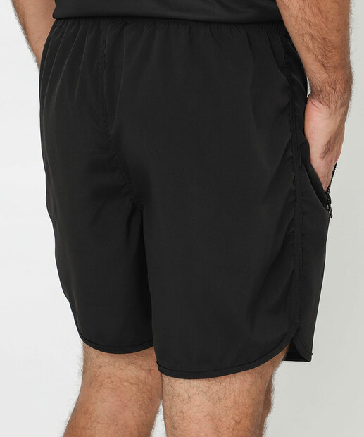 Bermuda Masculina Fitness Bolsos Zíper Marisa Preto