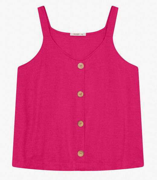 Regata Feminina Plus Size Secret Glam Rosa