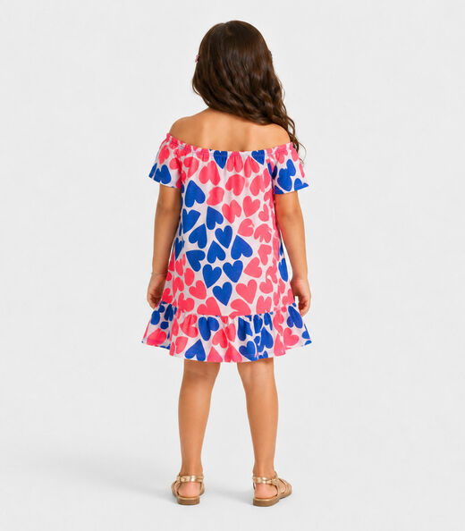 Vestido Infantil Estampado Infinita Cor Rosa