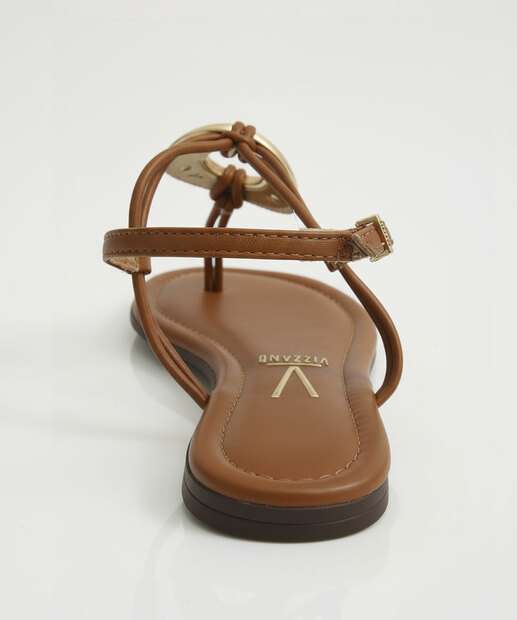 Sandália Feminina Rasteira Tiras Vizzano 