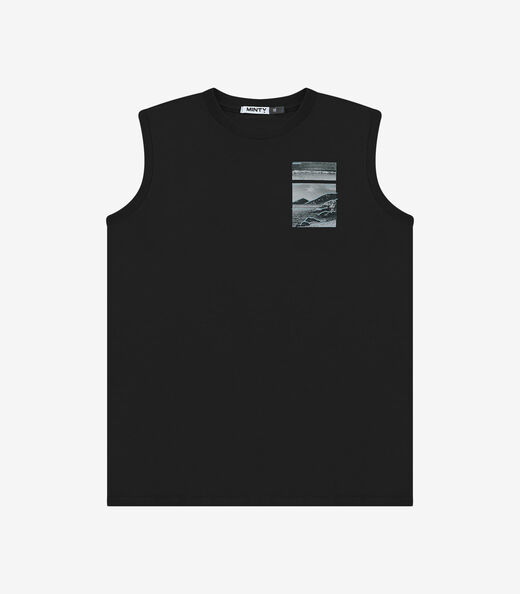 Image_Regata Masculina Meia Malha Com Estampa Minty Preto