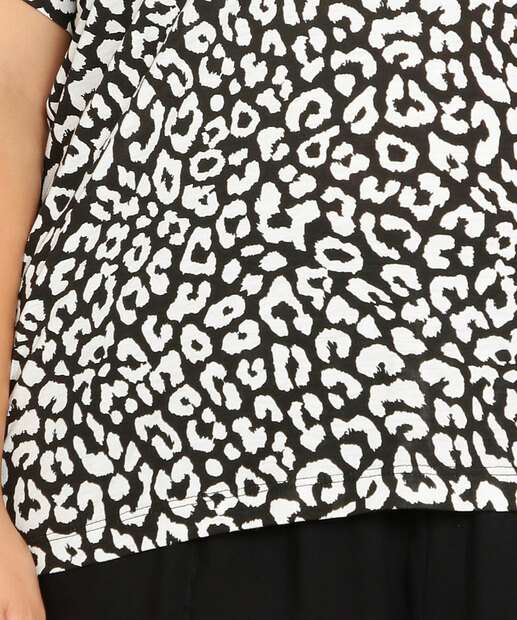 Blusa Plus Size Feminina Estampa Animal Print Marisa