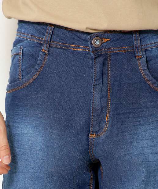 Bermuda Masculina Jeans Destroyed Bolsos  