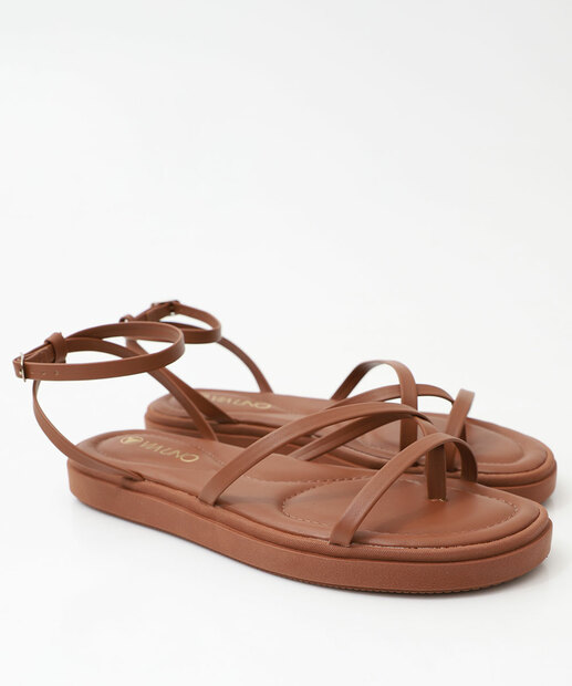 Sandália Flatform Feminina Via Uno Marrom