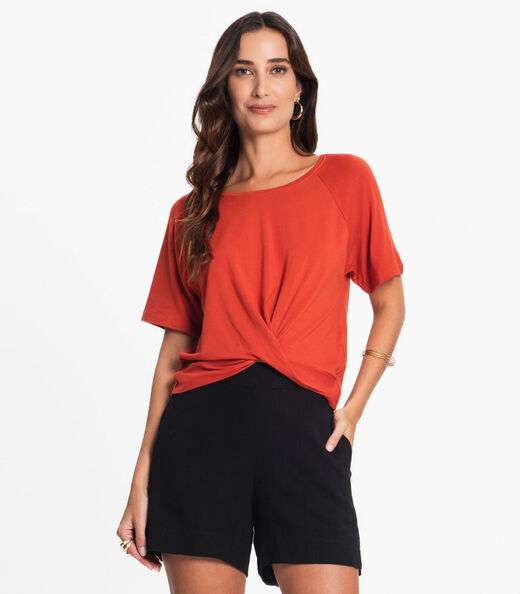 Image_Blusa Feminina Lisa Infinita Cor Laranja