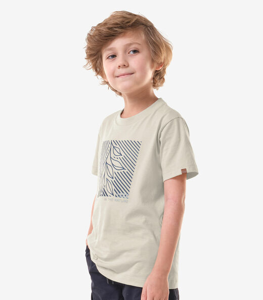 Conjunto Infantil Camiseta Com Bermuda Trick Nick Bege