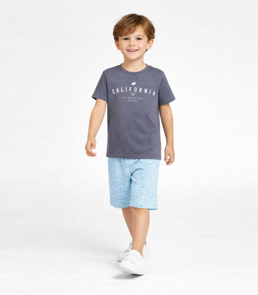 Conjunto Infantil Camiseta e Bermuda Select Cinza