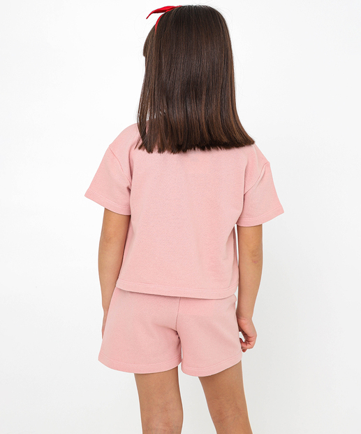 Conjunto Infantil Moletinho Hello Kitty Tam 4 a 10 Rosa