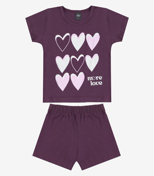 Conjunto Menina Infantil Seletc Roxo