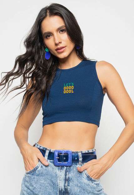 Image_Cropped Brasil Regata Recorte Malha Azul Salvatore Fashion