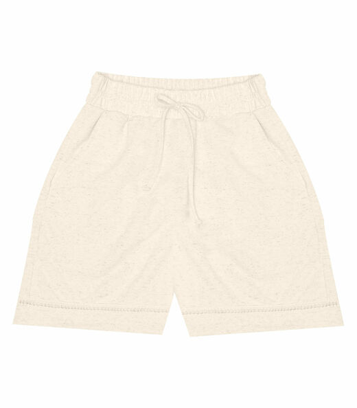 Shorts Feminino Em Moletinho Rovitex Bege