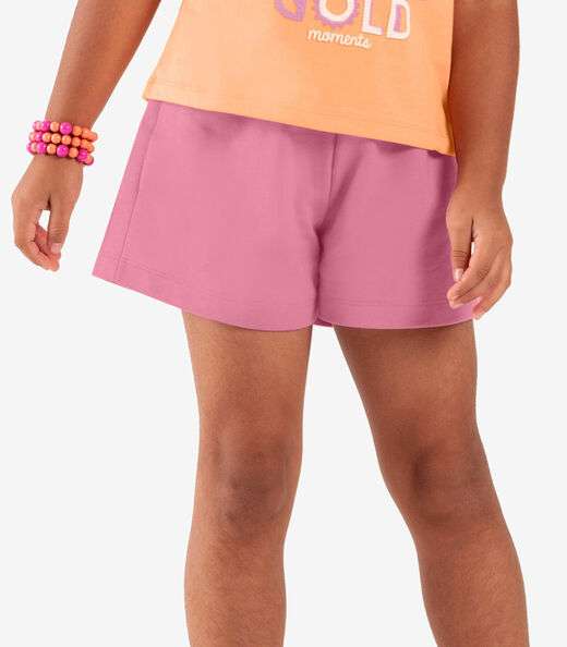 Conjunto Infantil Blusa Com Shorts Rovi Kids Laranja