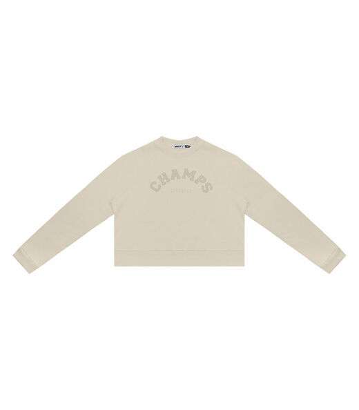 Blusão Juvenil Feminino Em Moletom Minty Bege