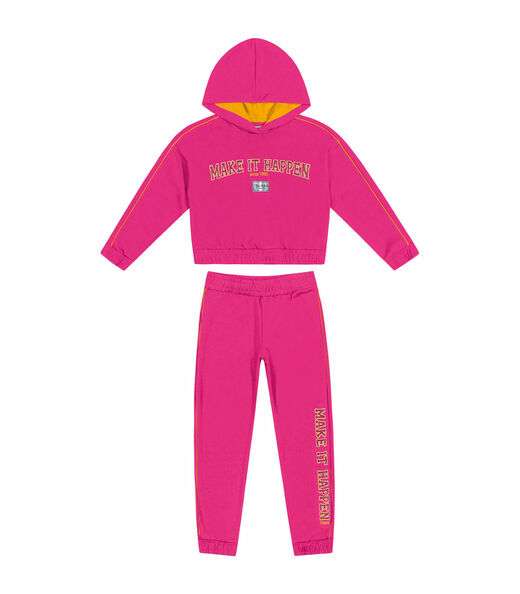 Conjunto Blusão com Capuz e Calça Trick Nick Rosa