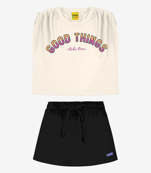 Image_Conjunto Infantil Blusa Com Shorts Saia Rovi Kids Bege