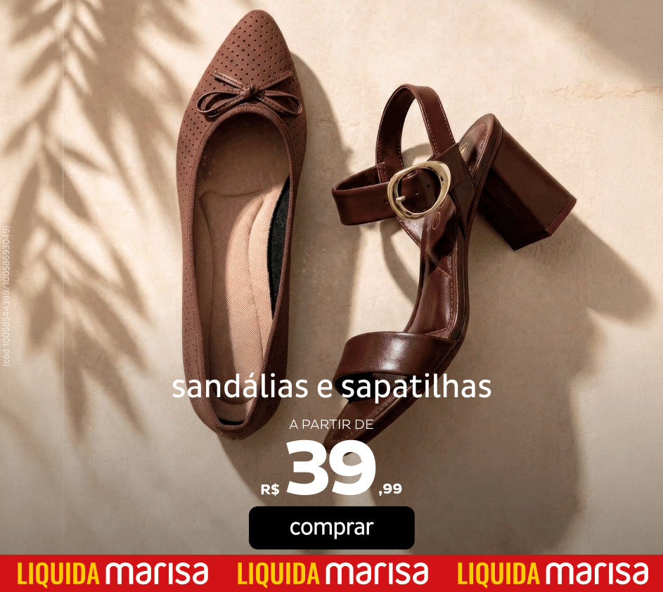 Sandálias e Scarpins a partir de R$39,99