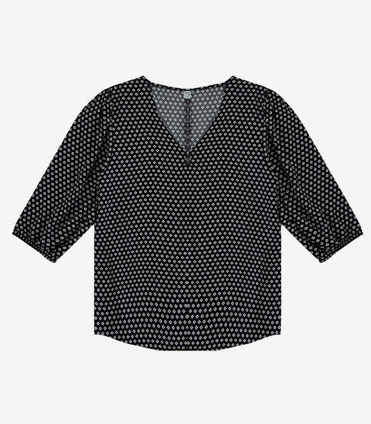 Blusa Manga Curta Infinita Cor Preto