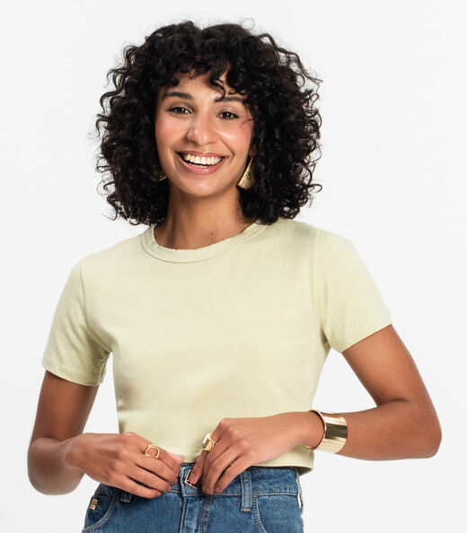 Blusa Básica Feminina Cotton Leve Rovitex Verde