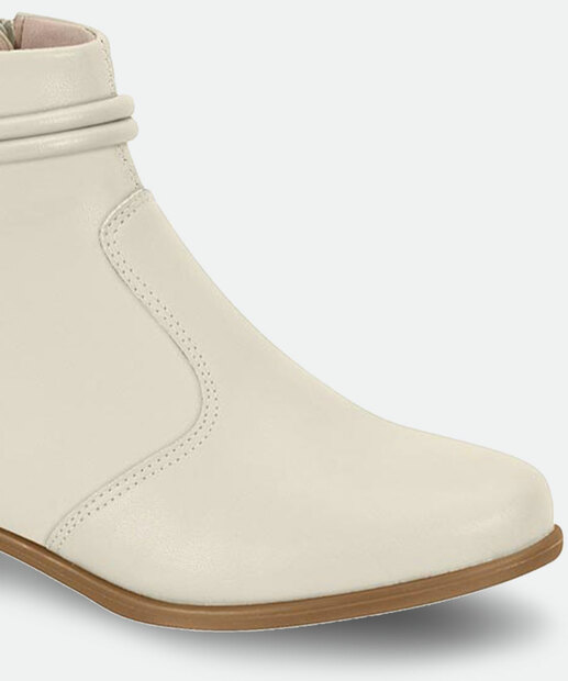 Bota Feminina Ankle Boot Bico Redondo Moleca 