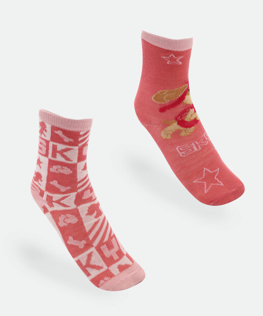 Image_Kit 2 Meias Infantil Estampa Patrulha Canina Vermelho