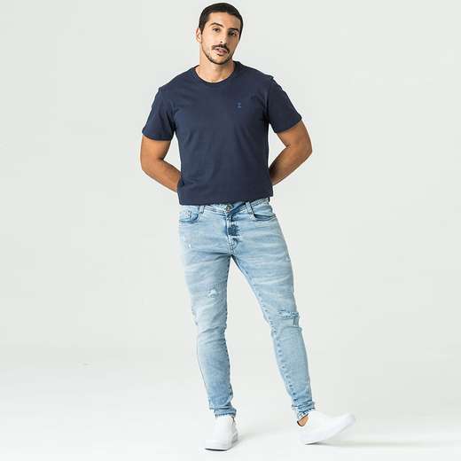 Calça skinny destroyed Zune