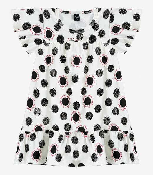 Vestido Infantil Com Manga Godê Select Preto